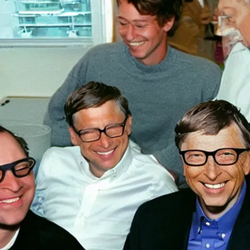 Prompt: bill gates eating computer chips