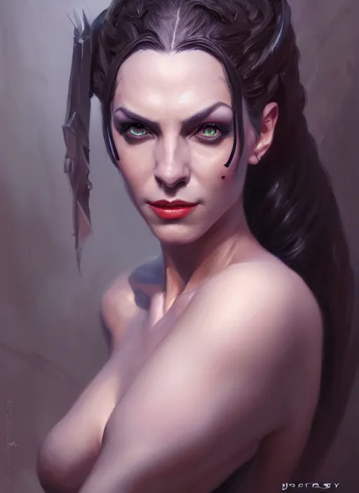 Image similar to a _ fantasy _ style _ portrait _ painting _ of widow, oil _ painting _ unreal _ 5 _ daz. _ rpg _ portrait _ extremely _ detailed _ artgerm _ greg _ rutkowski _ greg