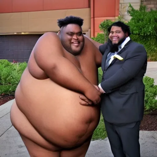 Image similar to fat black person as big chungus