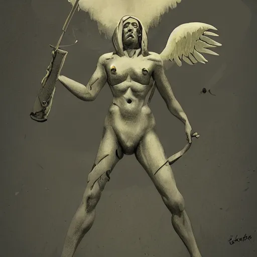 Image similar to guardian angel by Boris Groh trending on ArtStation