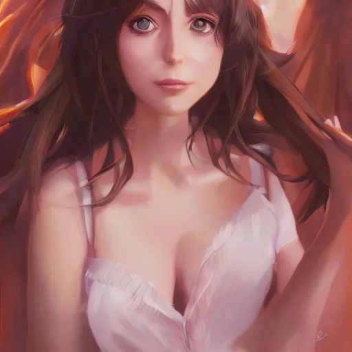 Prompt: anime portrait of Alison brie by Stanley Artgerm Lau, WLOP, Rossdraws, James Jean, Andrei Riabovitchev, Marc Simonetti, and Sakimichan, trending on artstation