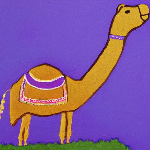 Image similar to a purple camel