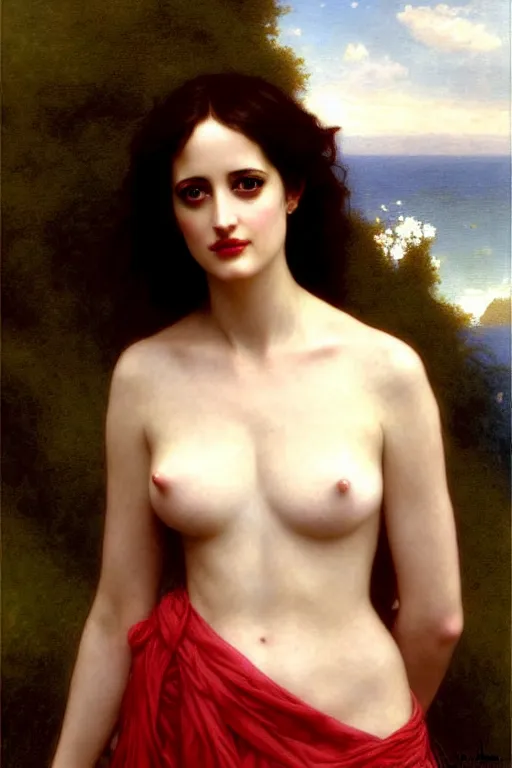 Image similar to eva green angeline jolie, painting by rossetti bouguereau, detailed art, artstation