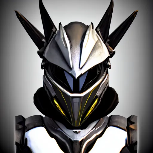 Image similar to bust shot of a cute stunning robot anthropomorphic female dragon, with sleek silver armor, a black OLED visor over the eyes, highly detailed digital art, furry art, anthro art, sci fi, warframe art, destiny art, high quality, 3D realistic, Furaffinity, Deviantart
