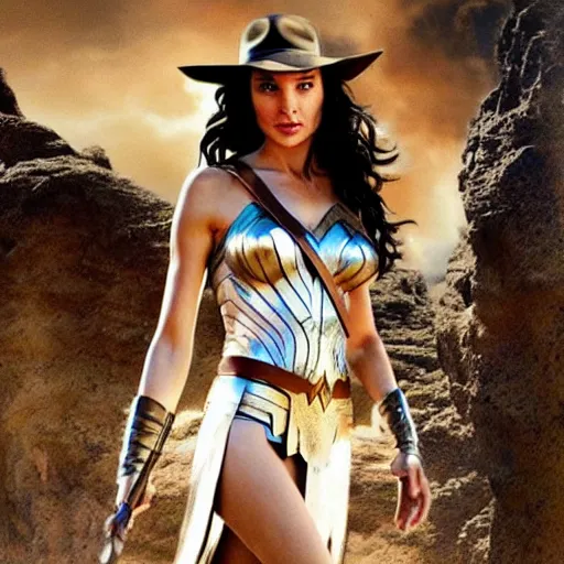 Image similar to gal gadot as indiana jones