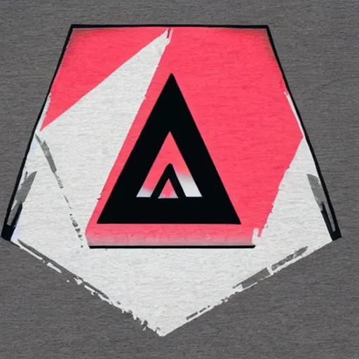 Image similar to t - shirt design that says echo alternative. with a triangle. alternative rock music style.