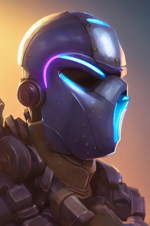 Image similar to epic mask helmet robot ninja portrait stylized as fornite style game design fanart by concept artist gervasio canda, behance hd by jesper ejsing, by rhads, makoto shinkai and lois van baarle, ilya kuvshinov, rossdraws global illumination radiating a glowing aura global illumination ray tracing hdr render in unreal engine 5