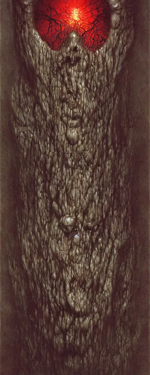 Image similar to fear face, kieth thomsen, zdzislaw beksinski