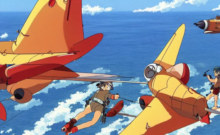 Image similar to Battle of Midway, Studio Ghibli, Porco Rosso