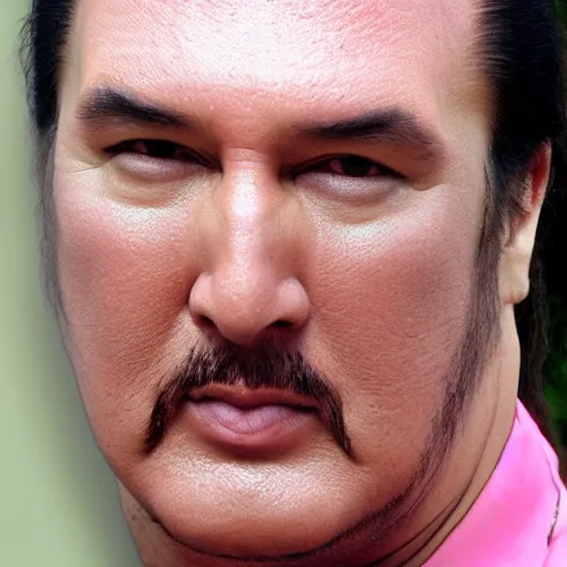 Image similar to fuzzy cute pink wide-bright eyed adorable steven seagal