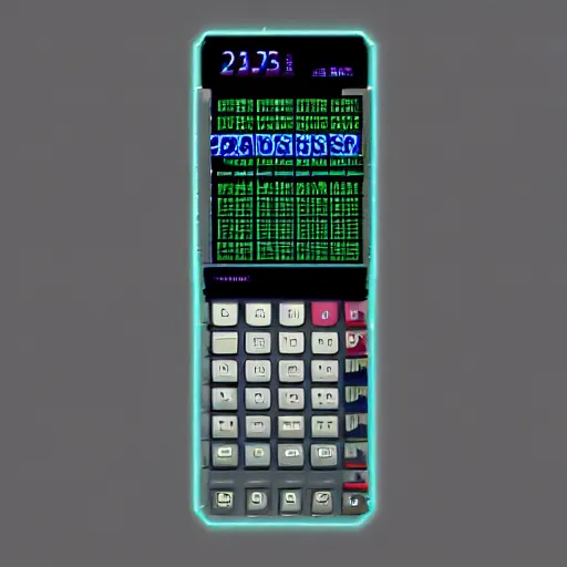 Image similar to a calculator from 2 0 5 2, concept art