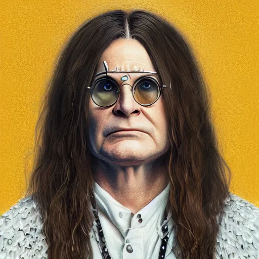 Prompt: a portrait of ozzy osborne as a wizard, urban motifs, intricate, elegant, highly detailed, digital painting, trending on artstation, concept art, smooth sharp focus, illustration, art by artgerm and greg rutkowski