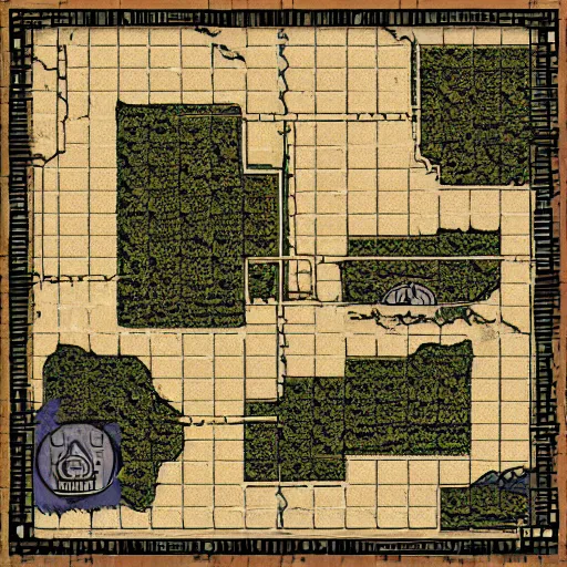 Image similar to tiled ttrpg dungeon map