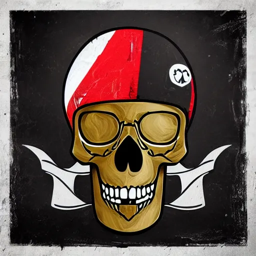 Image similar to skull chevrier, sandra squad game emblem