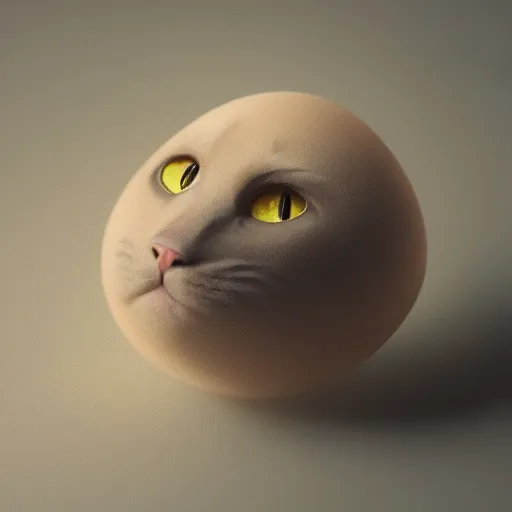 Image similar to A cat hatching from an egg, studio lighting, photorealistic, 4K