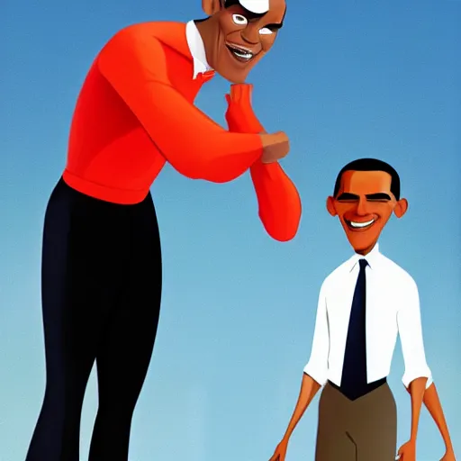 Prompt: barack obama in The Incredibles