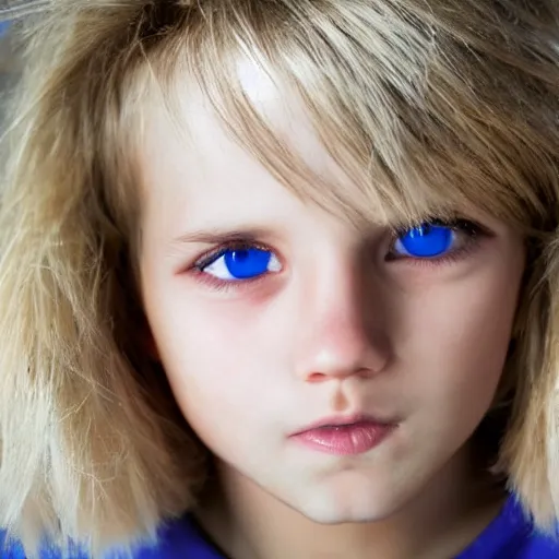 Image similar to photo of a blonde boy with blue eyes, extremely detailed facial features, realistic