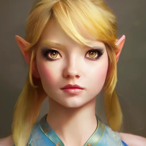 Image similar to a portrait of princess link, made by stanley artgerm lau, wlop, rossdraws, artstation, cgsociety, concept art, cgsociety, octane render, trending on artstation, artstationhd, artstationhq, unreal engine, 4 k, 8 k,