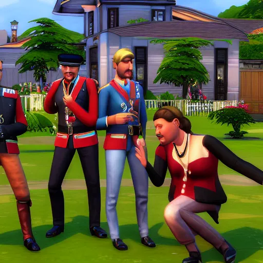 Image similar to The Sims 4: Franco-Prussian War, video game cover