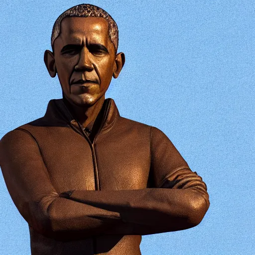 Prompt: Obama Statue pondering his Orb, Highly Detailed, Octane Render, 8k, surfaces blemishes