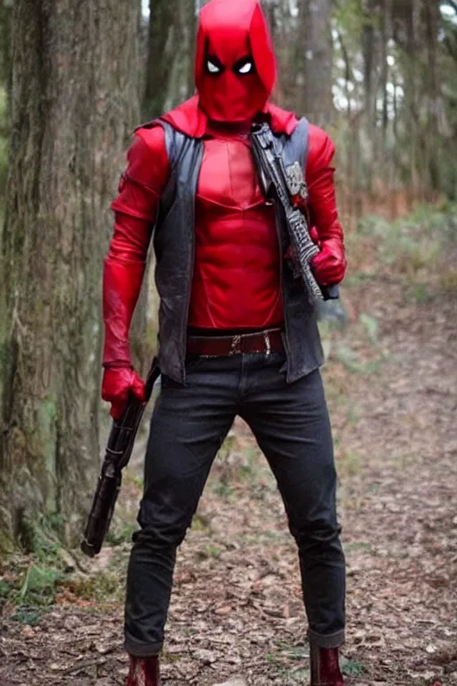 Prompt: red hood cosplay
