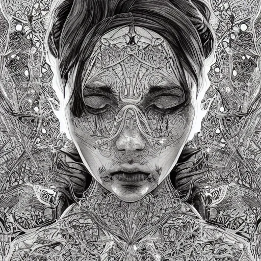 Image similar to the head of an incredibly elegant and beautiful woman partially made of potatoes and dirt looking down, an ultrafine detailed illustration by james jean, final fantasy, intricate linework, bright colors, behance contest winner, vanitas, angular, altermodern, unreal engine 5 highly rendered, global illumination, radiant light, detailed and intricate environment