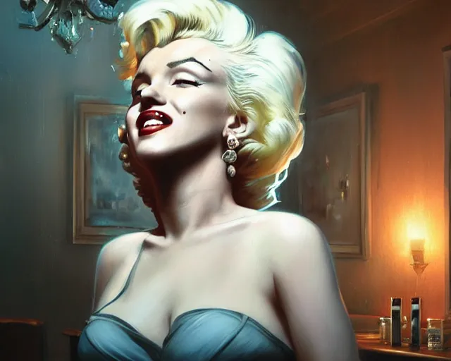 Image similar to highly detailed portrait of marilyn monroe, in the walking dead, stephen bliss, unreal engine, fantasy art by greg rutkowski, loish, rhads, ferdinand knab, makoto shinkai and lois van baarle, ilya kuvshinov, rossdraws, tom bagshaw, global illumination, radiant light, detailed and intricate environment