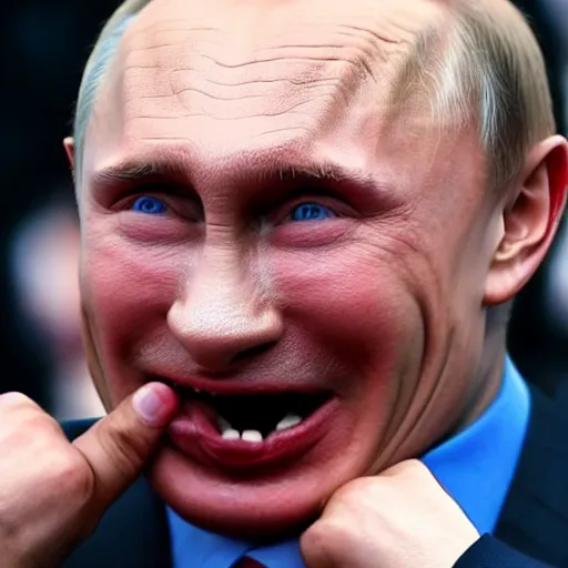 Image similar to extreme silly face championship vladimir putin's winning entry, face pulling world tournament 2 0 1 9