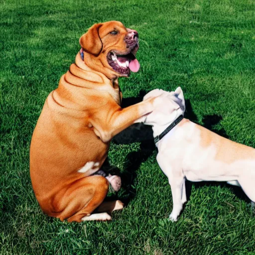 Prompt: dog versus pork chop