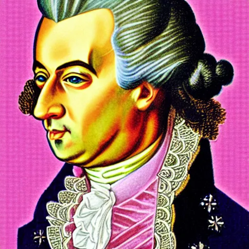 Image similar to original illustration of Mozart by Lisa Frank