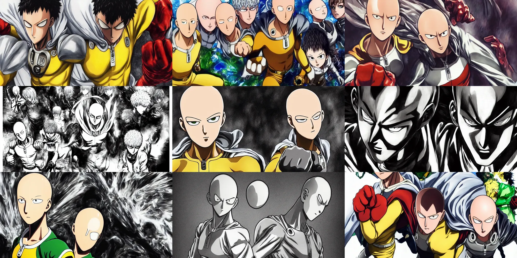 Prompt: a detailed portrait of one-punch man