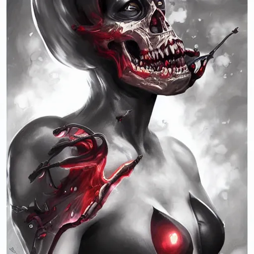 Image similar to Now I have become Death, the destroyer of worlds, artwork by artgerm, art by Tuomas Korpi