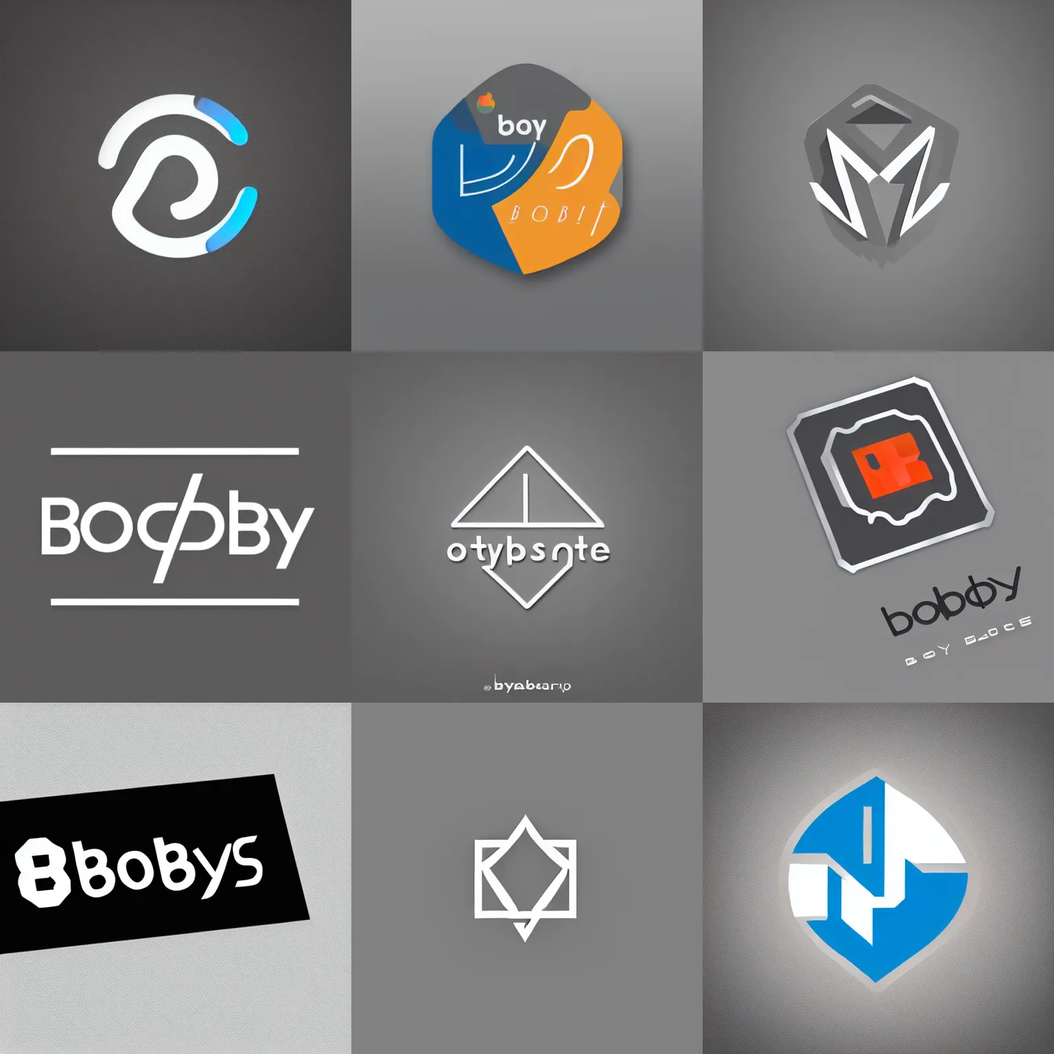 Prompt: a simple modern logo for a computer science company with the name boby software, trending on artstation