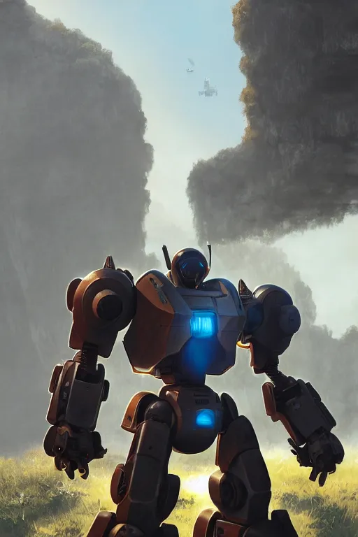 Image similar to mechwarrior 5 : mercenaries mech megaman transformer robot boss tank engine game octane render, 4 k, hd 2 0 2 2 3 d cgi rtx hdr style chrome reflexion glow fanart, global illumination ray tracing hdr fanart arstation by ian pesty by jesper ejsing pixar and disney unreal zbrush central hardmesh