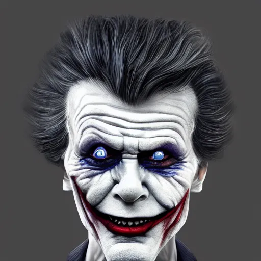 Prompt: a masterpiece portrait of bogdanoff as the joker. very detailed eyes. intricate, elegant, highly detailed. trending on artstation, digital art, by stanley artgerm lau, wlop, rossdraws, james jean, andrei riabovitchev, marc simonetti, yoshitaka amano