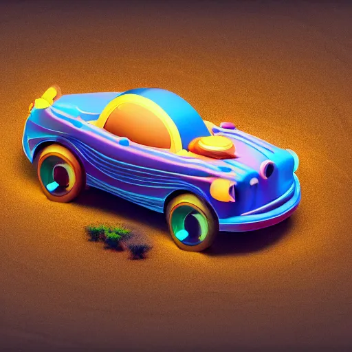 Prompt: tiny wooden car, floating, rbc, radiolaria, protophyta, micro - organisms, center frame, symmetric, rim light, marine microbiology, bioluminescence, electric, soft, concept art, intricate details, highly detailed, colorful, photorealistic, disney pixar, octane render, iridescent, anime, 8 k