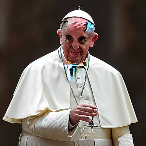 Prompt: the pope playing with his new pet turtle, photography, 8k hd resolution