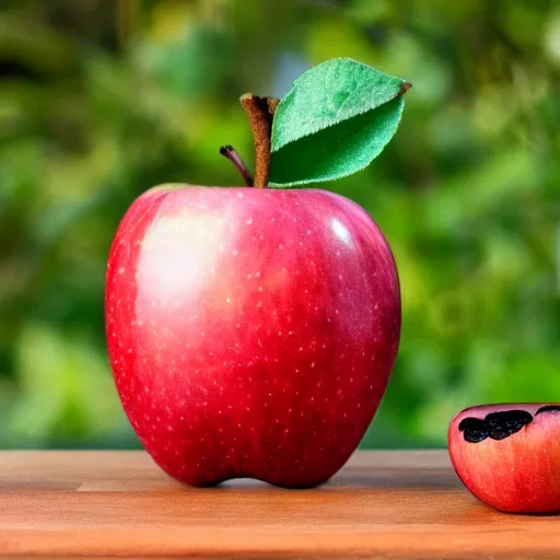 Image similar to an apple eating an apple