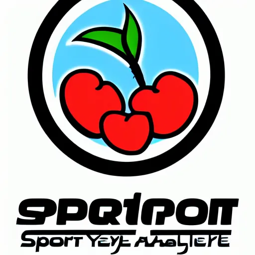 Prompt: sport team style logo for a teacher holding her apple