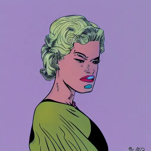 Image similar to rita ora retro minimalist portrait by jean giraud, moebius starwatcher comic, 8 k