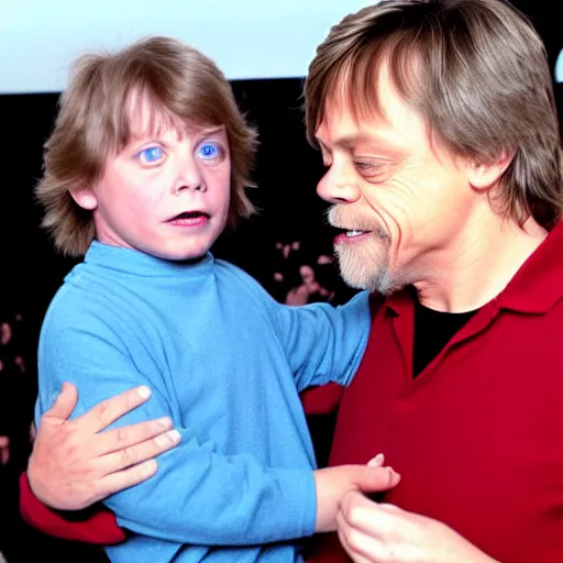 prompthunt: mark hamill meets young mark hamill for the first time