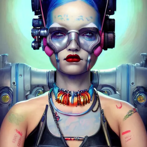 Image similar to lofi biopunk harley queen portrait, Pixar style, by Tristan Eaton Stanley Artgerm and Tom Bagshaw.