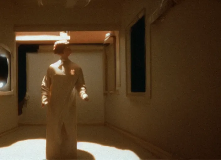 Image similar to still from a music video by matthew barney and wes anderson, anamorphic lens, kodakchrome : : 8 k