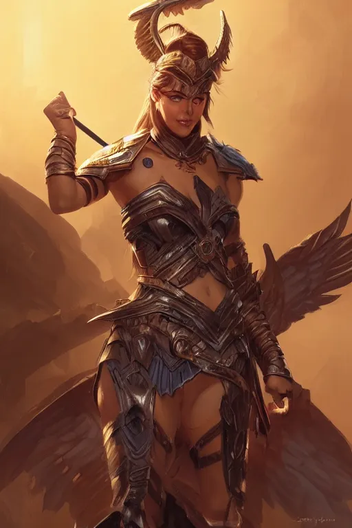 Image similar to amazon valkyrie athena, d & d, fantasy, portrait, highly detailed, headshot, digital painting, trending on artstation, concept art, sharp focus, illustration, art by artgerm and greg rutkowski and magali villeneuve