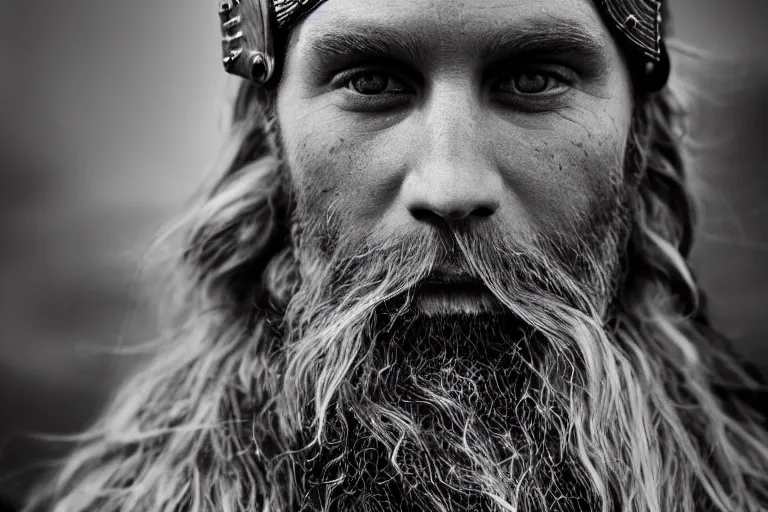 Image similar to portrait of a beautiful Viking model By Emmanuel Lubezki