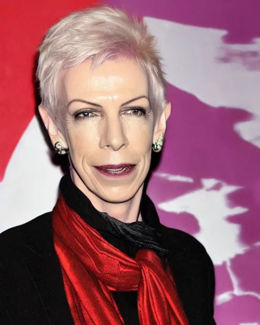 Image similar to is it annie lennox or david bowie, I cannot tell