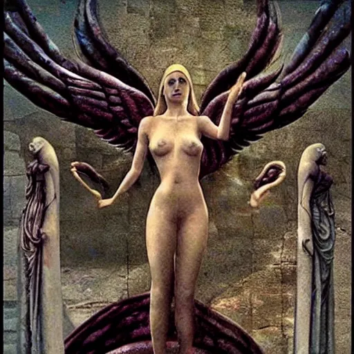 Image similar to my Goddess would dismember the limbs of my fallen sisters and give me new ones, angel girl