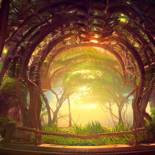 Image similar to sacred geometry photography nature photography cryengine render, by android jones, syd mead, and john stephens