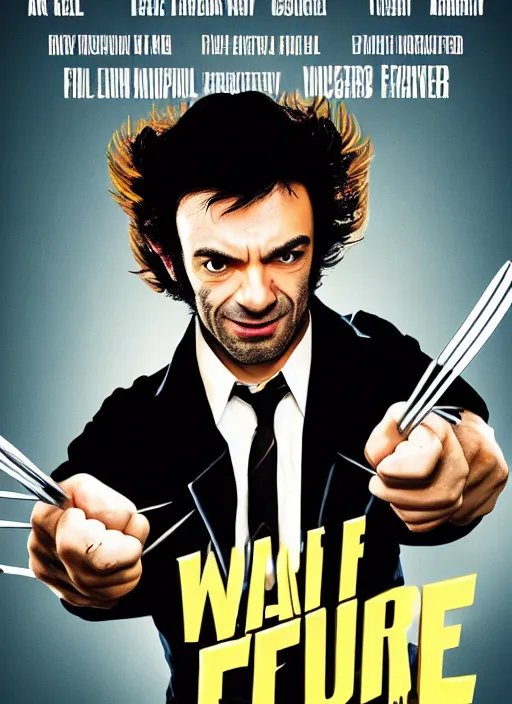 Image similar to Nathan Fielder as Wolverine movie poster