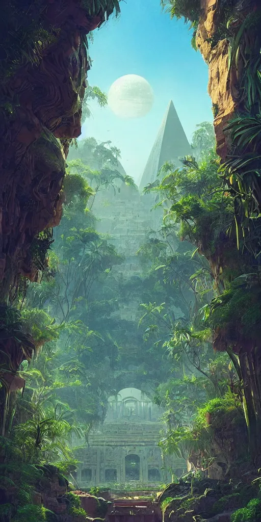 Image similar to symmetry!! egyptian landscape lush green, surreal, dreamlike, lucid dream, very detailed, perfect lighting, perfect composition, 4 k, artgerm, derek zabrocki, greg rutkowski